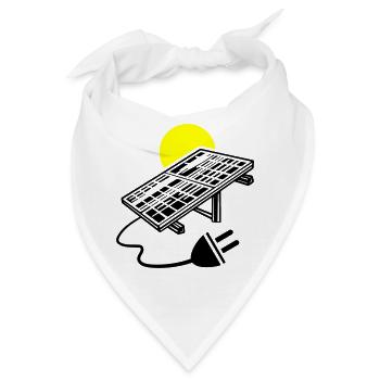 Photovoltaik Anlage Symbol Solar Energie - Bandana - Weiß - Vorne