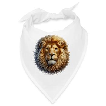 Löwe - Bandana - Weiß - Vorne