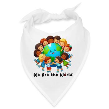 Wir sind die Welt - Bandana - Weiß - Vorne