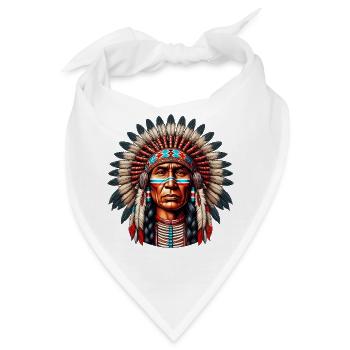 Amerikanisch Indianer Amerikanische Rote Haut - Bandana - Weiß - Vorne
