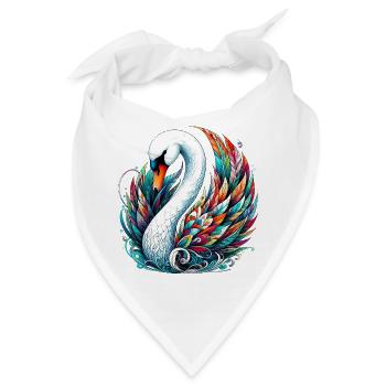 Schwan - Bandana - Weiß - Vorne