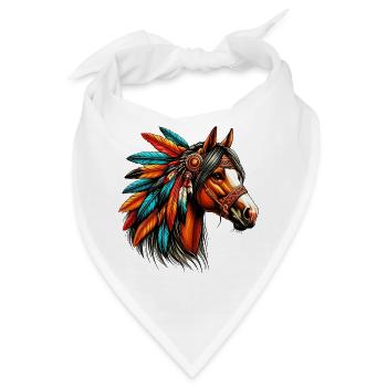 Indianerpferd Indianer Indianer - Bandana - Weiß - Vorne