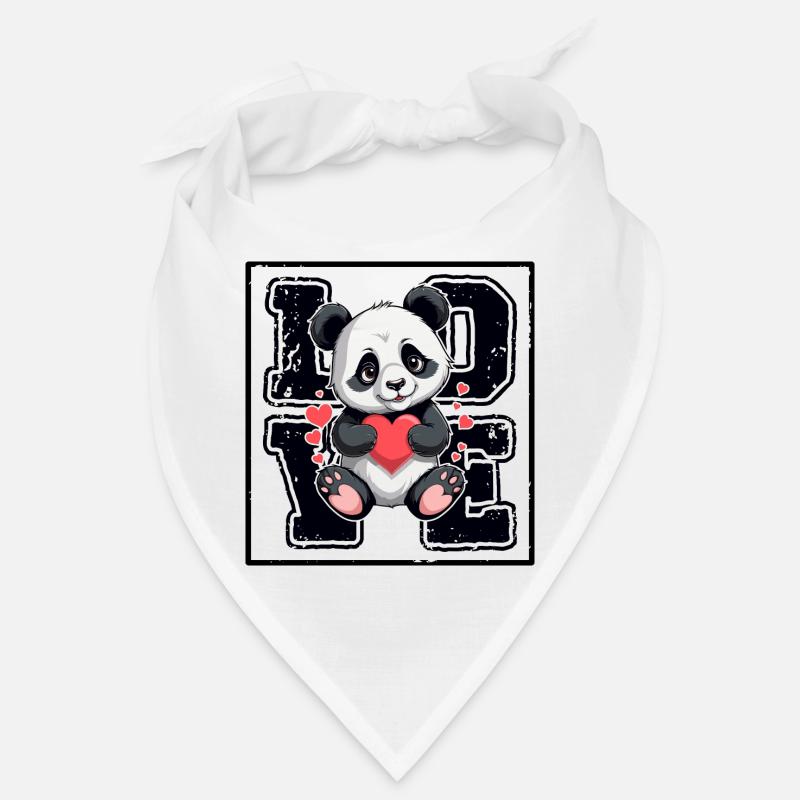 Panda Liebe Bandana