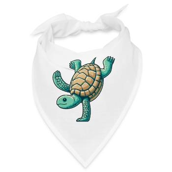 Schildkröte Handstand Salto Gymnastik Sport - Bandana - Weiß - Vorne