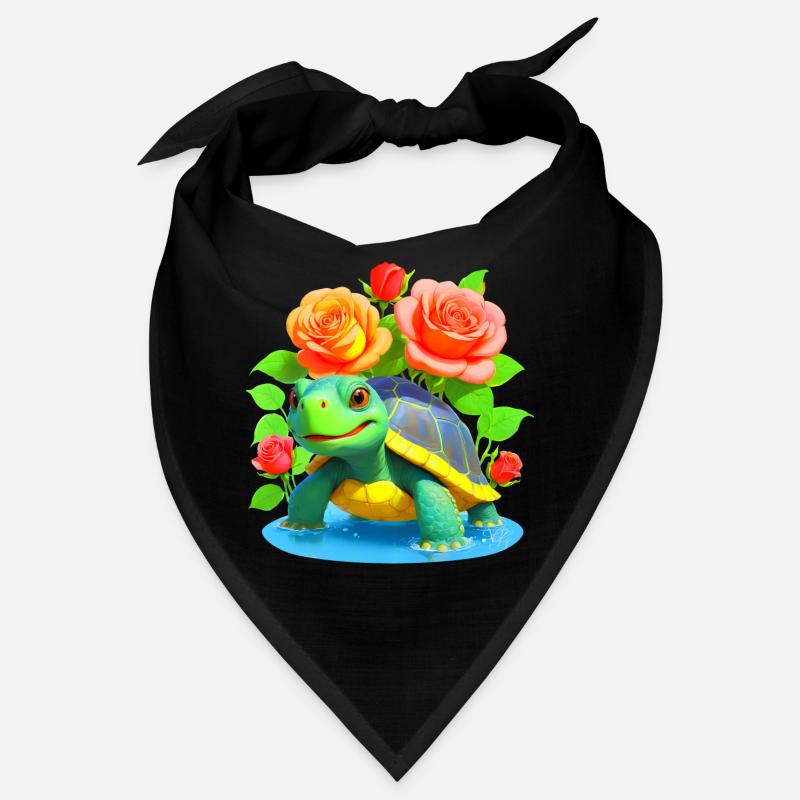 Schildkröte zwischen den Rosen - 2 Bandana