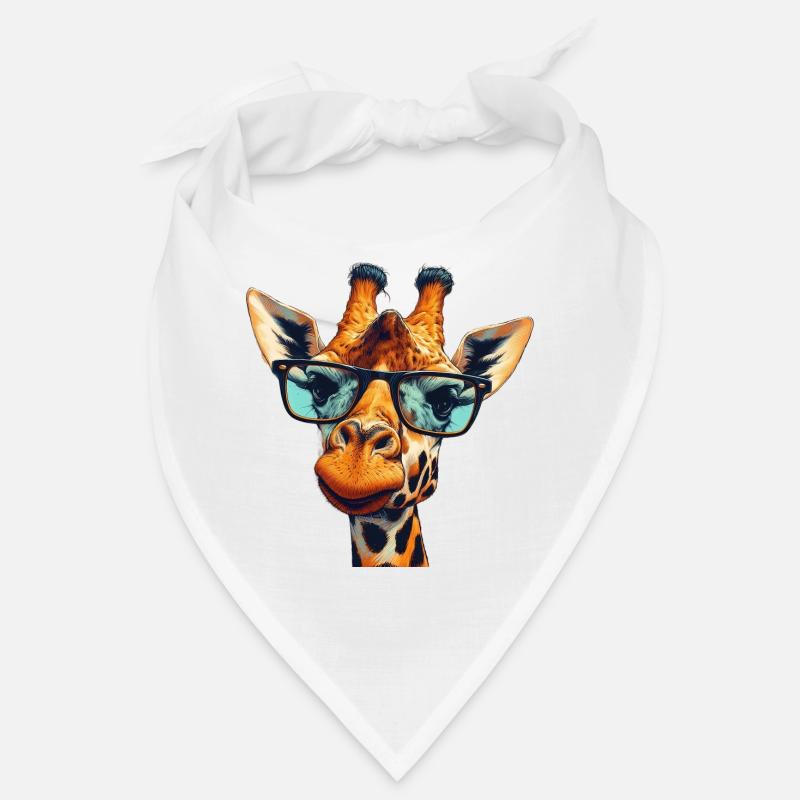 Giraffe mit Brille Bandana
