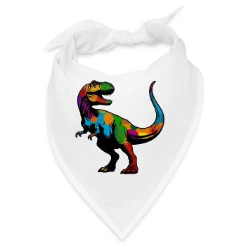 Dinosaurier - Bandana - Weiß - Vorne