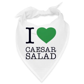 I LOVE CAESAR SALAD - Bandana - Weiß - Vorne