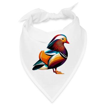 Mandarinente - Bandana - Weiß - Vorne