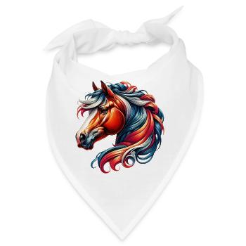 Pferd - Bandana - Weiß - Vorne