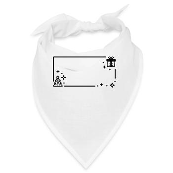 Weihnachtlicher Rahmen - Bandana - Weiß - Vorne