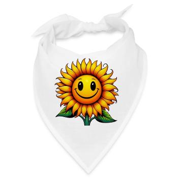 Sonnenblume - Bandana - Weiß - Vorne