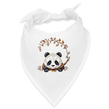 Panda Verspielt Entzückend Spaß Tier Bunt - Bandana - Weiß - Vorne