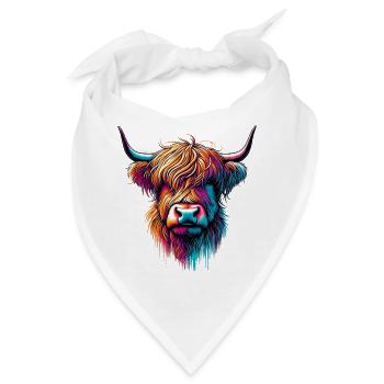 Schottische Hochlandkuh - Bandana - Weiß - Vorne