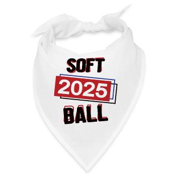 Softball Spielerin Team Turnier Mannschaft 2025 - Bandana - Weiß - Vorne