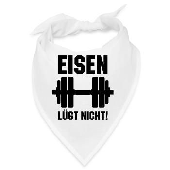 Eisen lügt nicht Hantel - Bandana - Weiß - Vorne