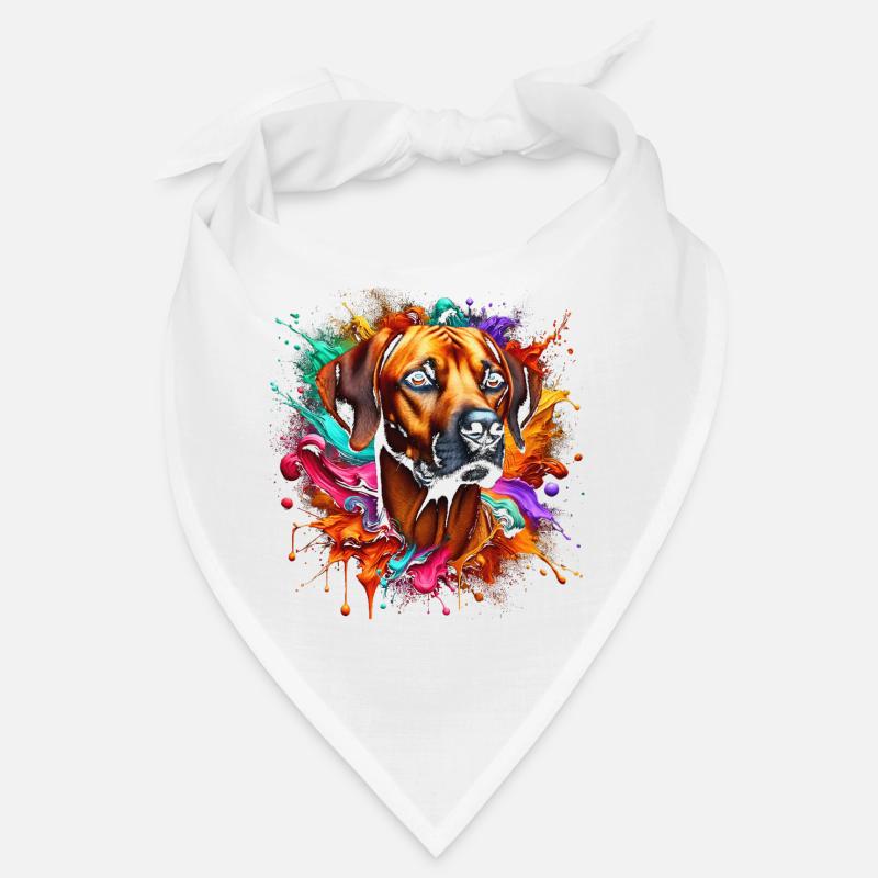 Mignon Rhodesian Ridgeback avec des touches colorées de couleur Bandana