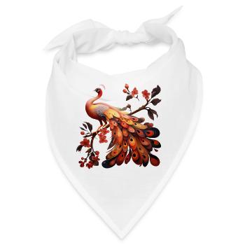 Eleganz in Federn: - Bandana - Weiß - Vorne