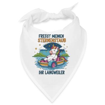 Einhorn Tretbootfahrt - Bandana - Weiß - Vorne