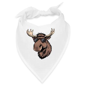 Elch - Bandana - Weiß - Vorne