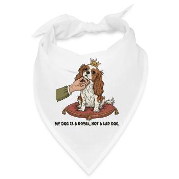 Mein Hund ist ein König, kein Schoßhund - Bandana - Weiß - Vorne