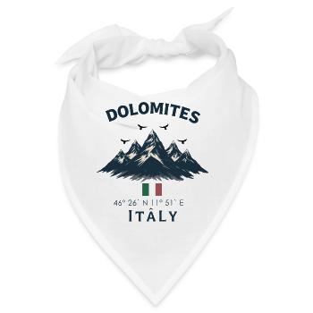 Berge Dolomiten Italien Design - Bandana - Weiß - Vorne