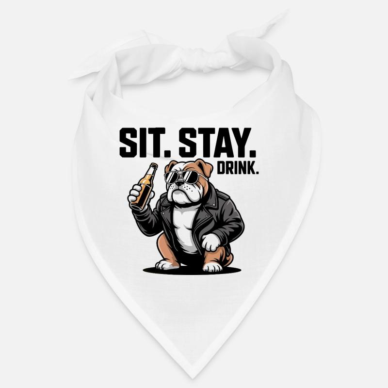 Sitz Bleib Trink Bulldoggenbier Bandana