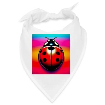Marienkäfer - Bandana - Weiß - Vorne