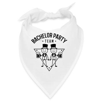 Bachelor Party Team Junggeselle - Bandana - Weiß - Vorne
