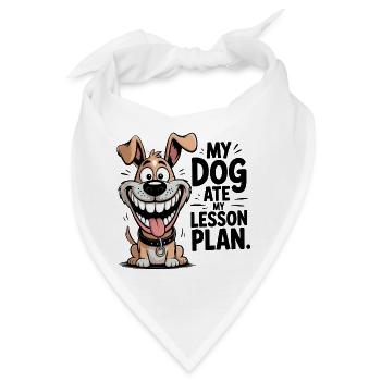 Mein Hund hat meinen Lehrplan gefressen, Lehrerin - Bandana - Weiß - Vorne