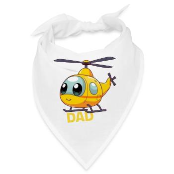 Helikopter Dad  - Bandana - Weiß - Vorne