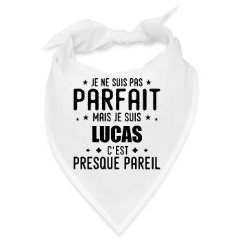 Lucas: authentisch, unvollkommen, Top, Perfektion - Bandana - Weiß - Vorne