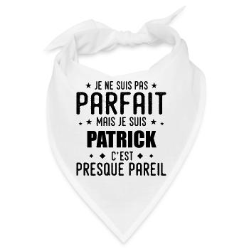 Patrick: authentisch, unvollkommen, oben, perfekt - Bandana - Weiß - Vorne