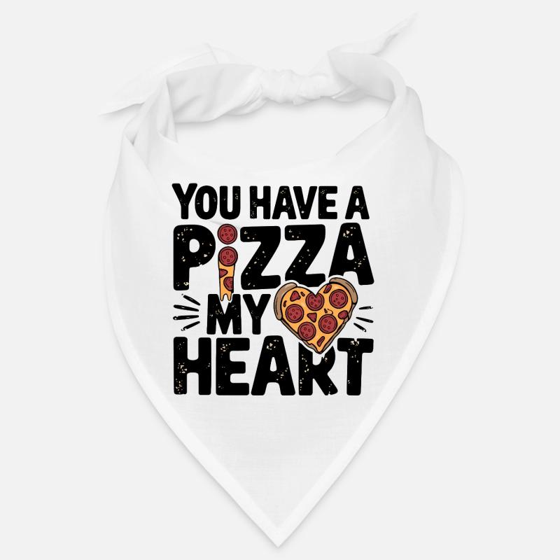 Pizza Love Heart Drôle Amateur de Nourriture Bandana