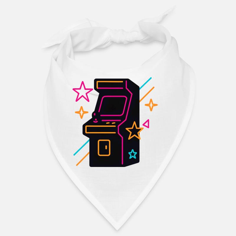 Retro neon arcade game design Bandana