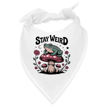 Stay Weird - Lustiger Spruch  - Bandana - Weiß - Vorne