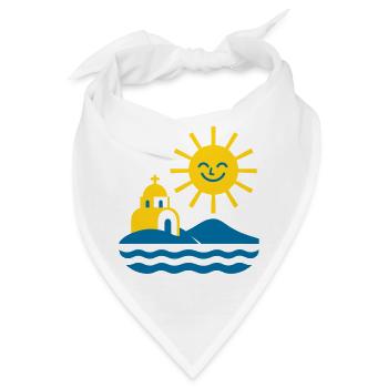 Greece Sun and Sea - Bandana - Weiß - Vorne