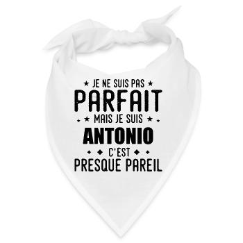 Antonio: authentisch, unvollkommen, oben, Perfektion - Bandana - Weiß - Vorne
