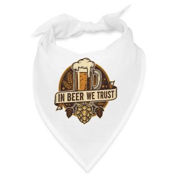 In Beer We Trust - Bandana - Weiß - Vorne