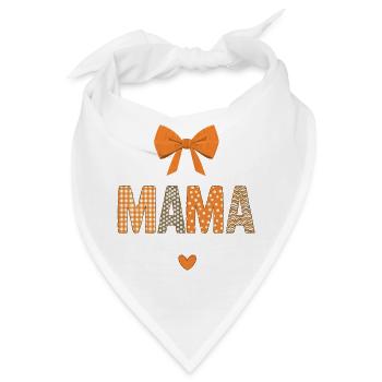 Orange Mom Patchwork Muster - Bandana - Weiß - Vorne