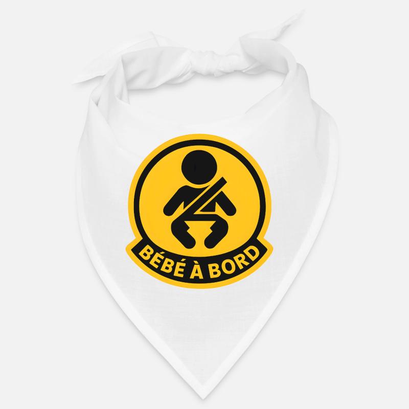 Bébé à Bord Jaune Badge Bandana