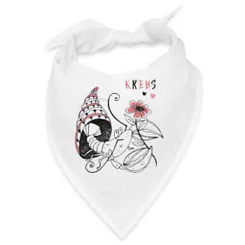 Sternzeichen Krebs - Bandana - Weiß - Vorne