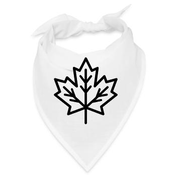 Ahornblatt - Bandana - Weiß - Vorne