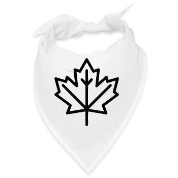 Ahornblatt - Bandana - Weiß - Vorne