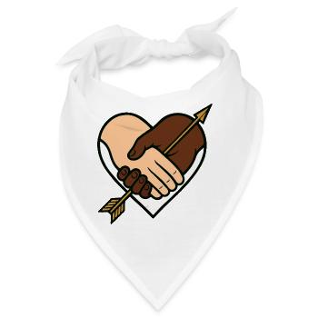 Liebe ohne Grenzen - Bandana - Weiß - Vorne
