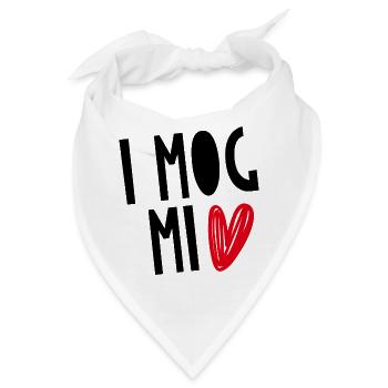 " I MOG MI" - Bandana - Weiß - Vorne