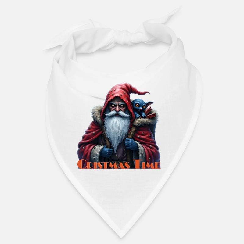 Santa and Blue Cat Fantasy Bandana