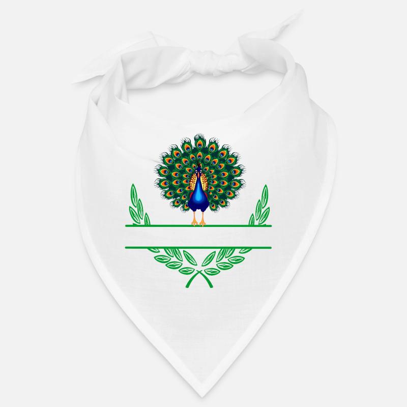 Couronne de laurier paon avec espace de noms Bandana