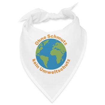 Weltkugel Umweltsschutz Appell - Bandana - Weiß - Vorne
