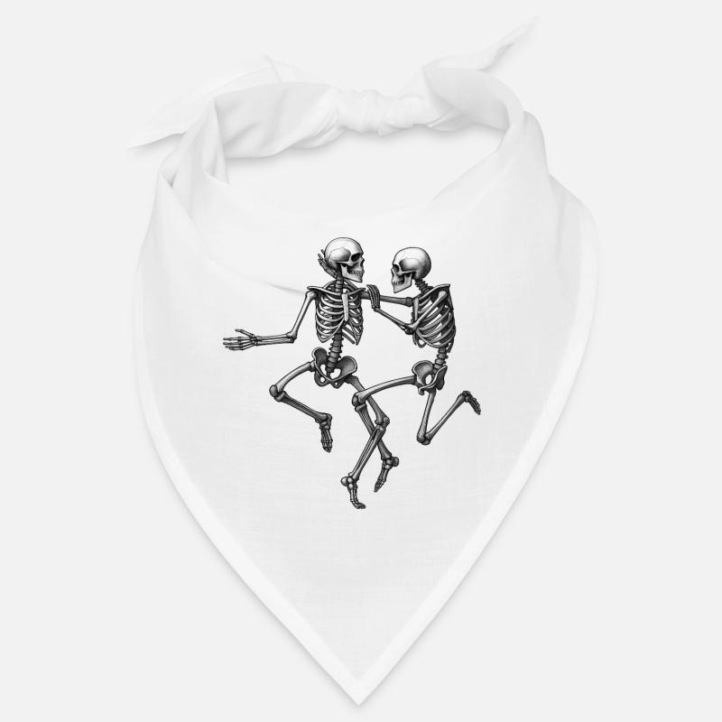 SKELETONS DANCER #2 - black & white Bandana